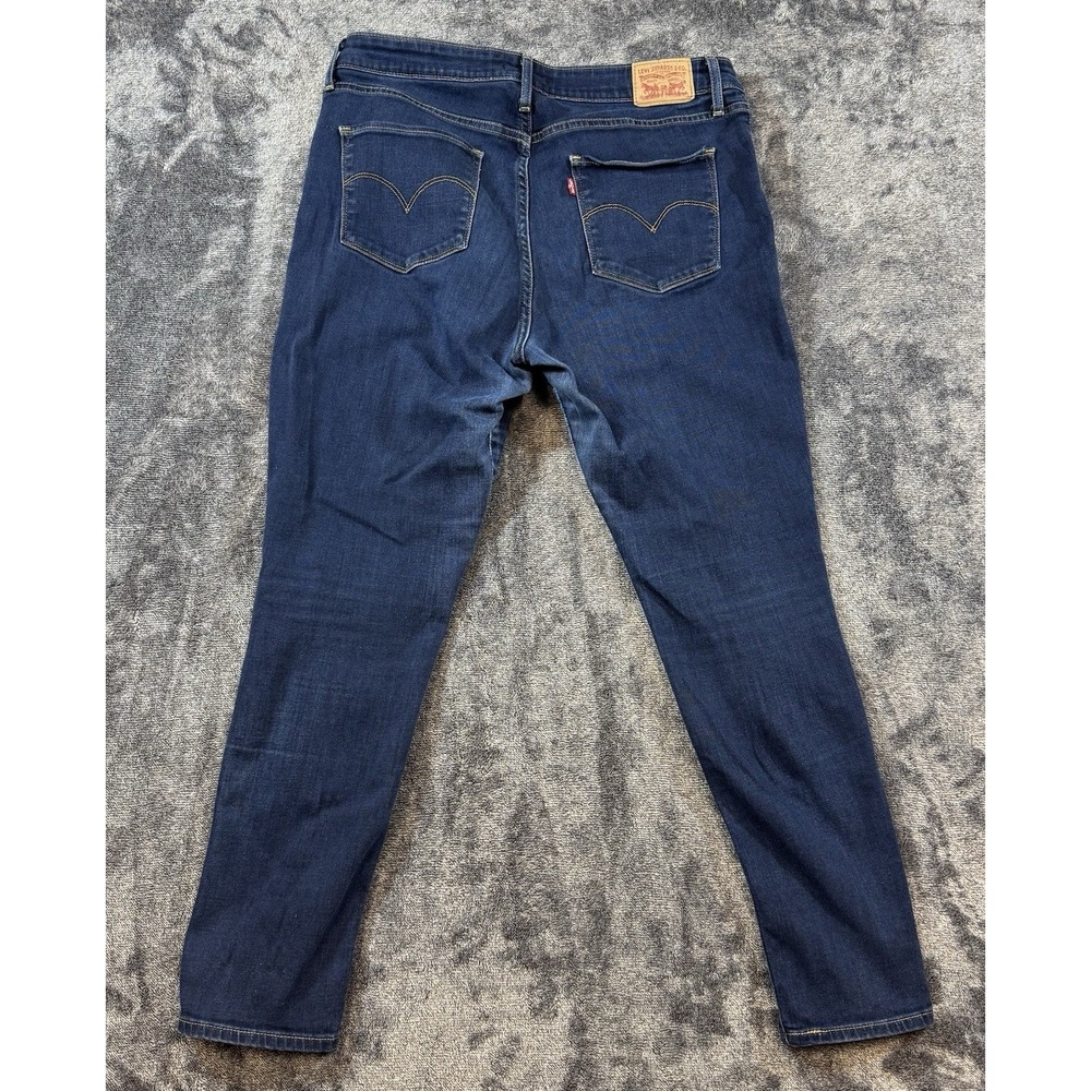 LEVI'S Womens 721 High Rise Skinny Jeans Size 33 Blue - Picture 7 of 13